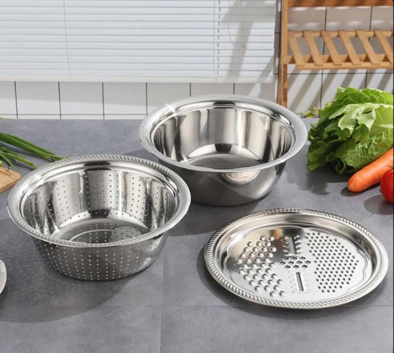 Kitchen Grater Drain Basket Bowl Sets