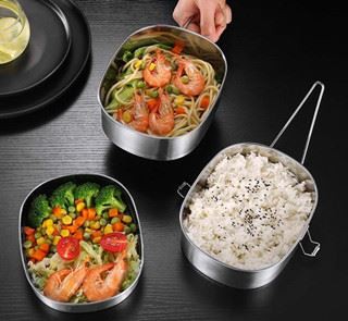 Неръждаема стомана Двуслойна Кутия за обяд Bento